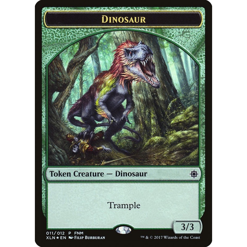 Dinosaur // Treasure Double-Sided Token [Friday Night Magic 2017]
