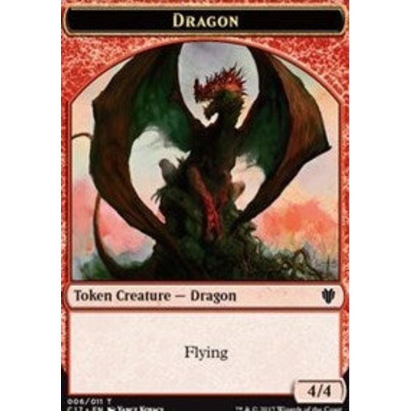 Dragon (006) // Gold Double-Sided Token [Commander 2017 Tokens]