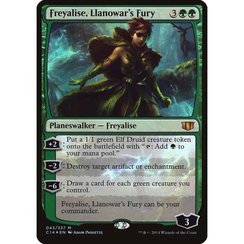 Freyalise, Llanowar's Fury (Oversized) [Commander 2014 Oversized]