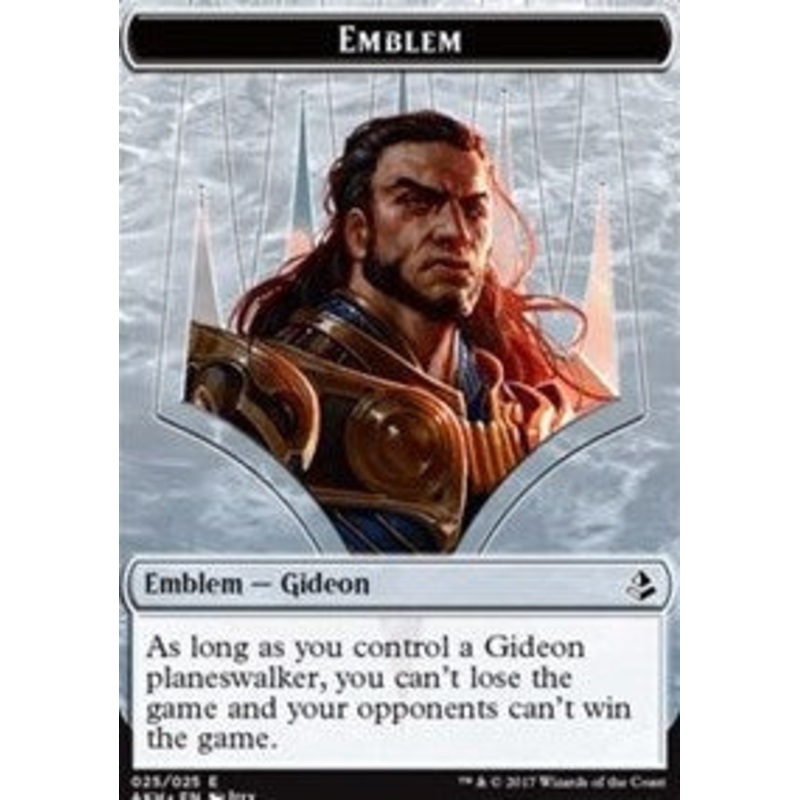 Gideon of the Trials Emblem // Zombie Double-Sided Token [Amonkhet Tokens]