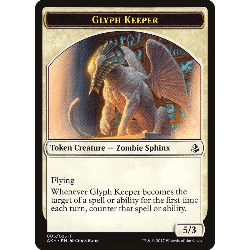 Glyph Keeper // Warrior Double-Sided Token [Amonkhet Tokens]