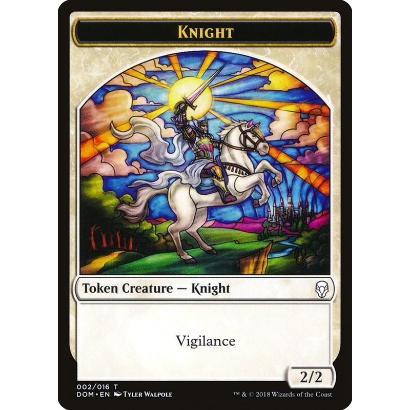 Knight Token (002/016) [Dominaria Tokens]