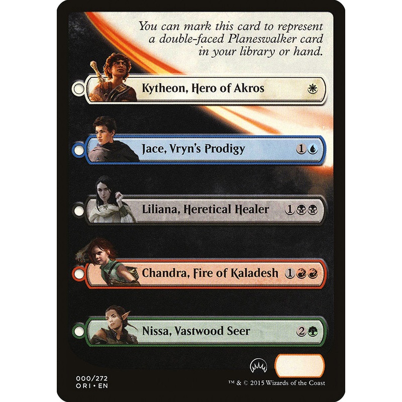 Magic Origins Checklist [Magic Origins Tokens]