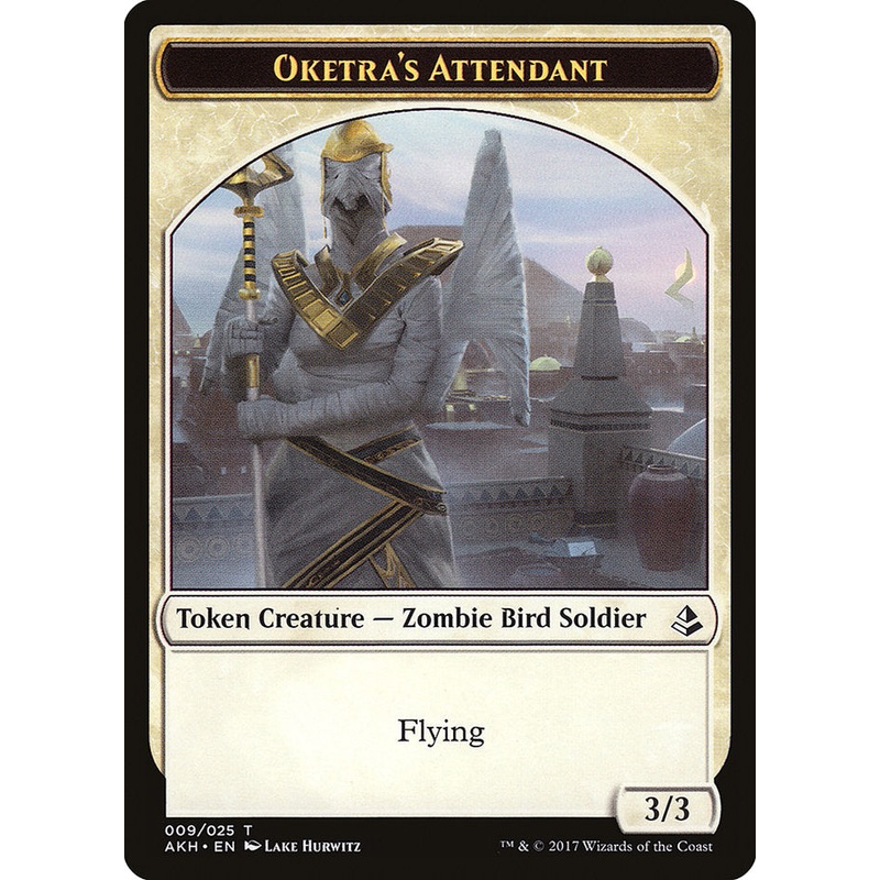 Oketra's Attendant // Beast Double-Sided Token [Amonkhet Tokens]