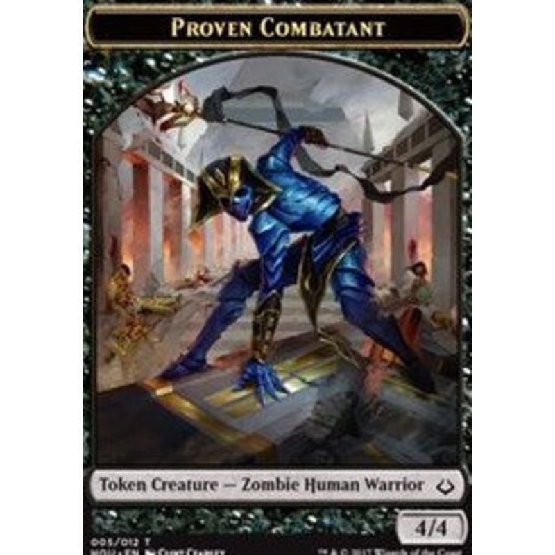 Proven Combatant // Cat Double-Sided Token [Hour of Devastation Tokens]