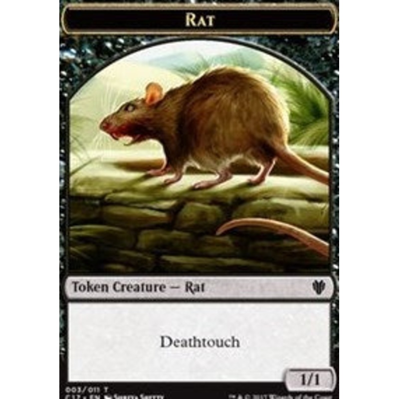 Rat // Cat Double-Sided Token [Commander 2017 Tokens]