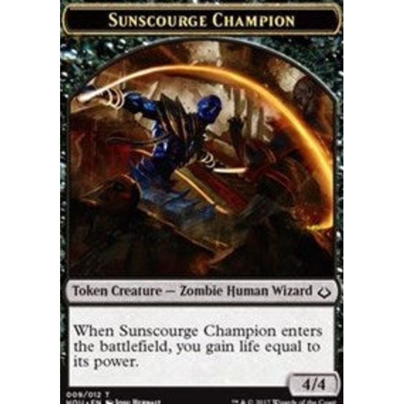 Sunscourge Champion // Cat Double-Sided Token [Hour of Devastation Tokens]