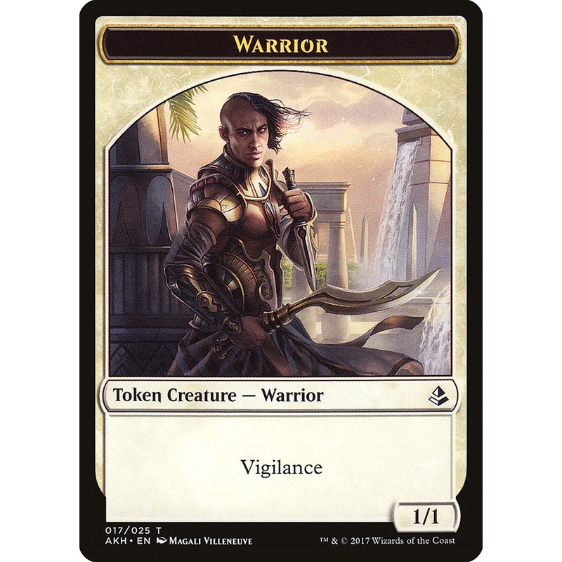 Warrior // Labyrinth Guardian Double-Sided Token [Amonkhet Tokens]