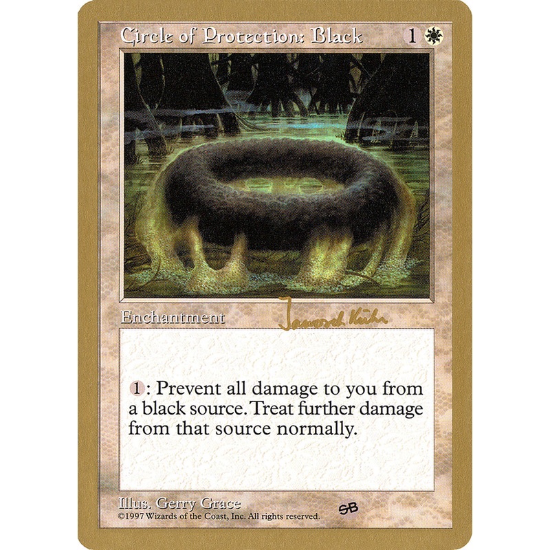Circle of Protection: Black (Janosch Kuhn) (SB) [World Championship Decks 1997]