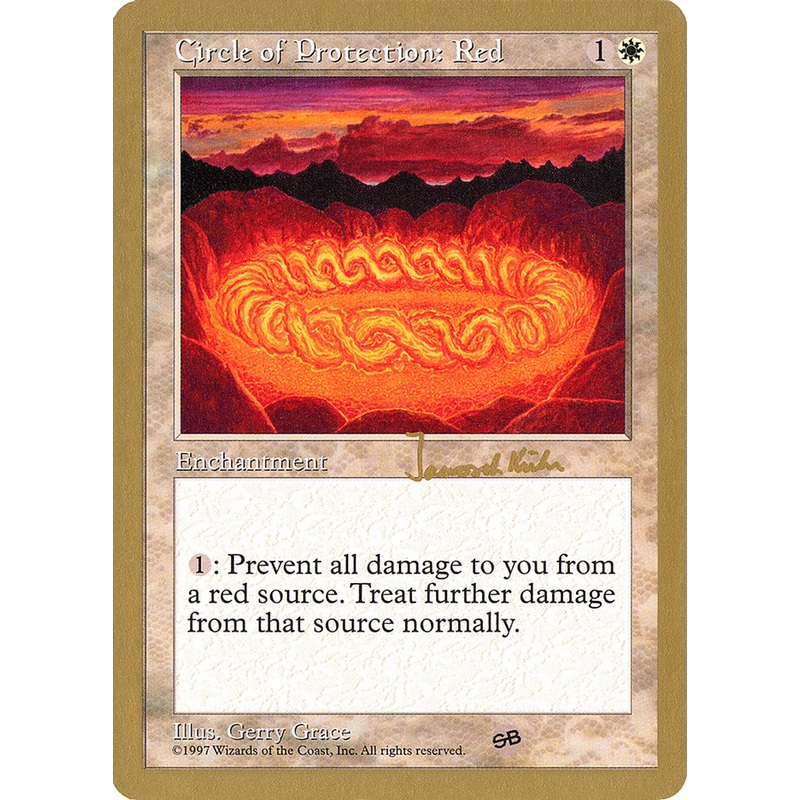 Circle of Protection: Red (Janosch Kuhn) (SB) [World Championship Decks 1997]