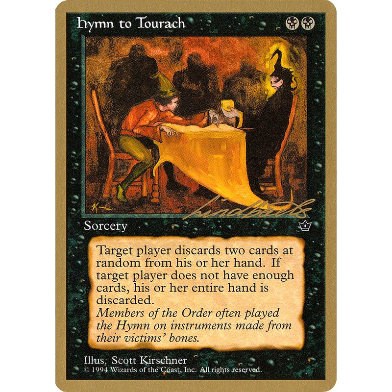 Hymn to Tourach (Table) (Leon Lindback) [Pro Tour Collector Set]