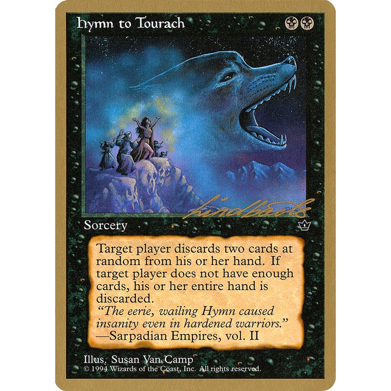 Hymn to Tourach (Wolf) (Leon Lindback) [Pro Tour Collector Set]