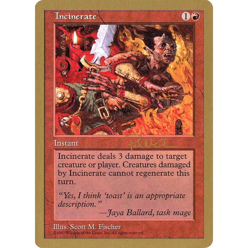 Incinerate (Paul McCabe) [World Championship Decks 1997]