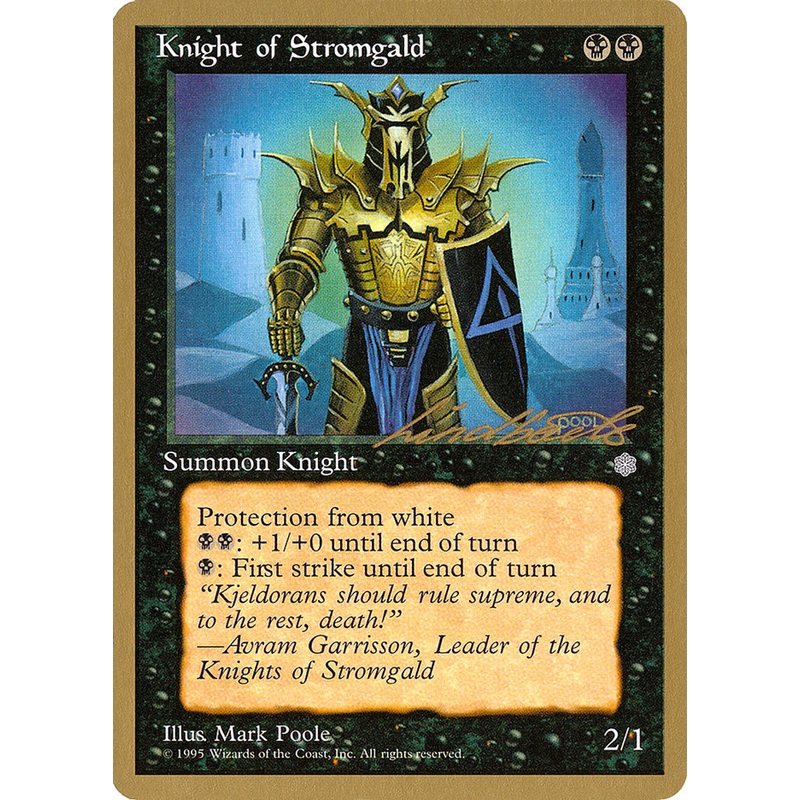 Knight of Stromgald (Leon Lindback) [Pro Tour Collector Set]