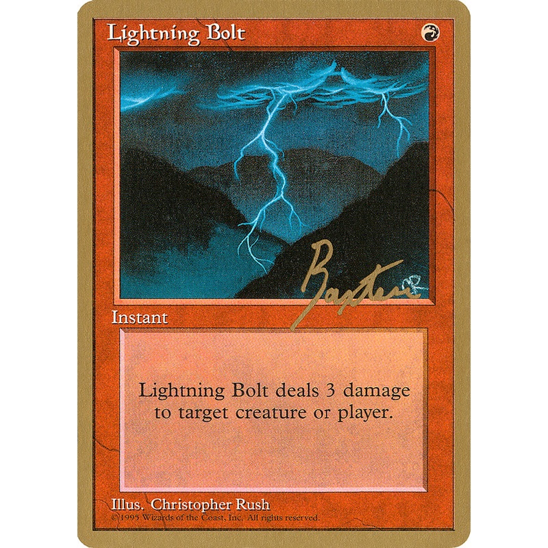 Lightning Bolt (George Baxter) [Pro Tour Collector Set]