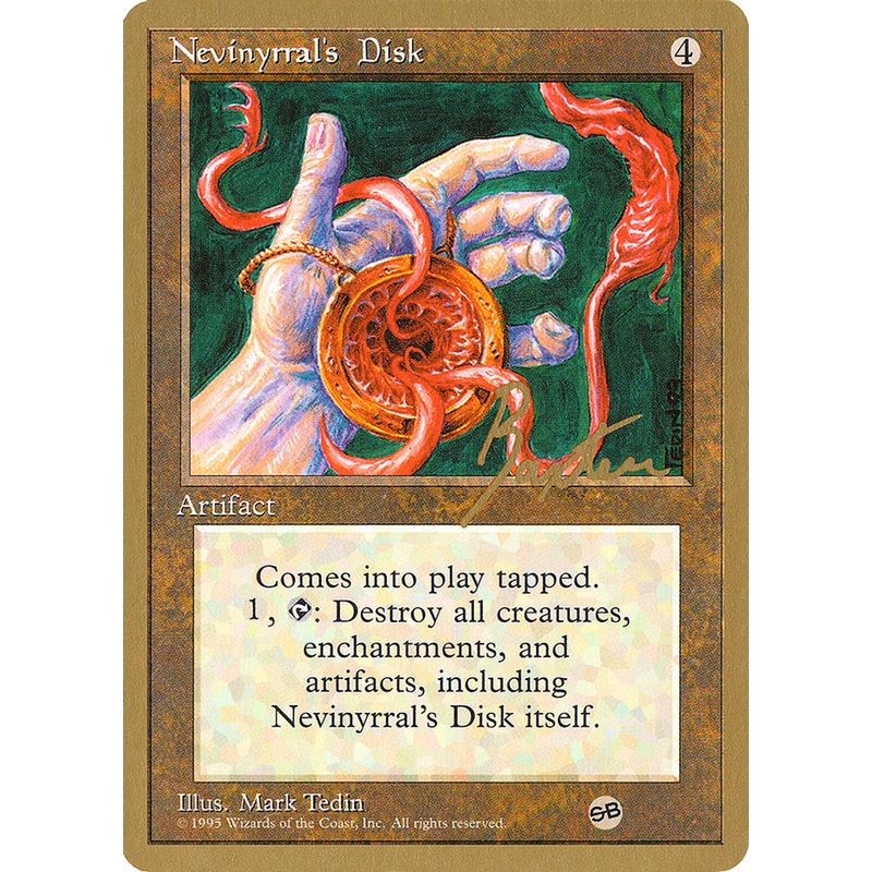 Nevinyrral's Disk (George Baxter) (SB) [Pro Tour Collector Set]