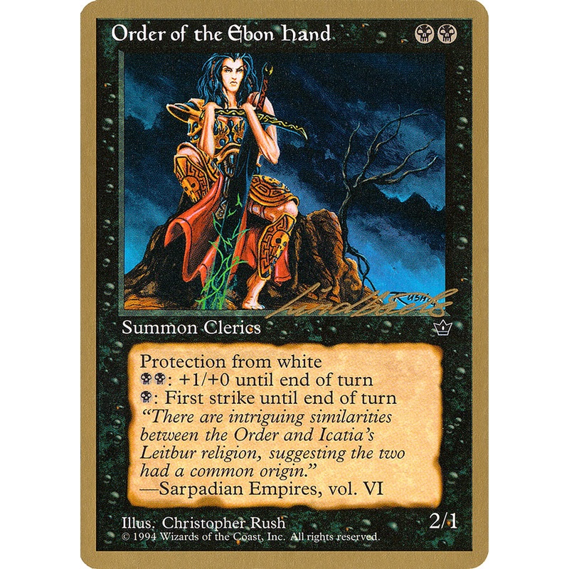 Order of the Ebon Hand (Rush) (Leon Lindback) [Pro Tour Collector Set]
