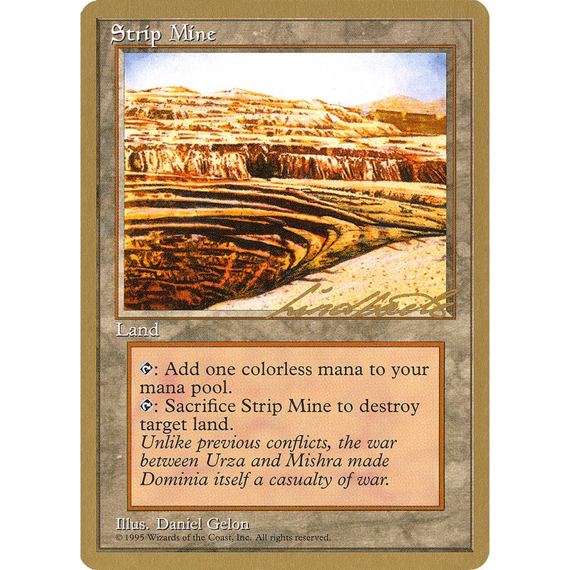 Strip Mine (Leon Lindback) [Pro Tour Collector Set]
