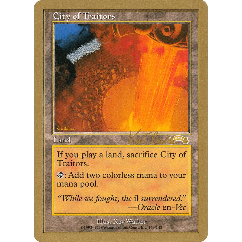 City of Traitors (Kai Budde) [World Championship Decks 1999]