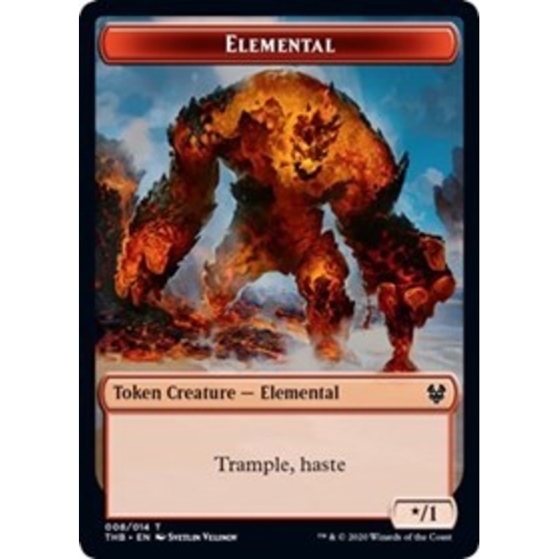 Elemental // Satyr Double-Sided Token [Theros Beyond Death Tokens]