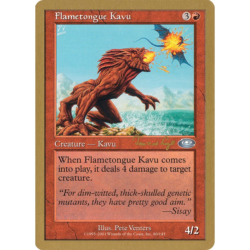 Flametongue Kavu (Tom van de Logt) [World Championship Decks 2001]