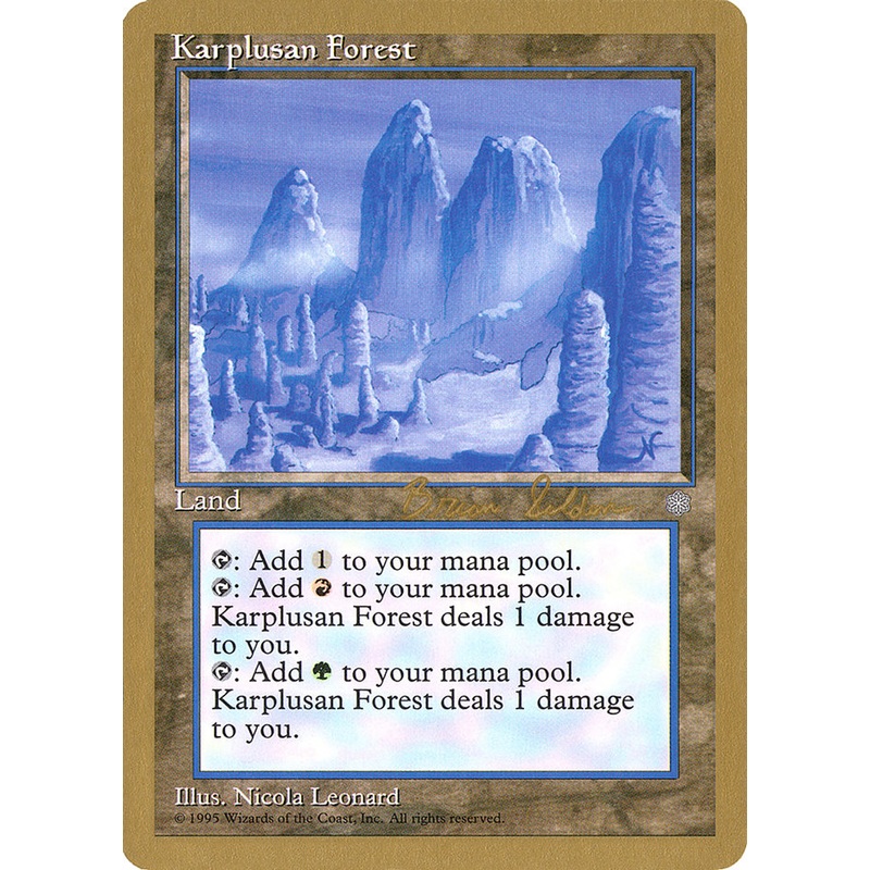 Karplusan Forest (Brian Selden) [World Championship Decks 1998]