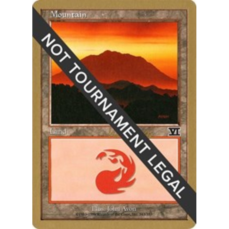 Mountain (343) - 1999 Kai Budde (6ED) [World Championship Decks]