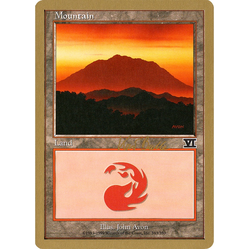 Mountain (kb343) (Kai Budde) [World Championship Decks 1999]