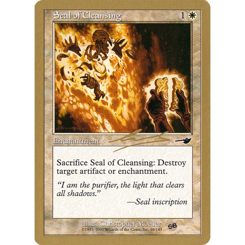 Seal of Cleansing (Nicolas Labarre) (SB) [World Championship Decks 2000]