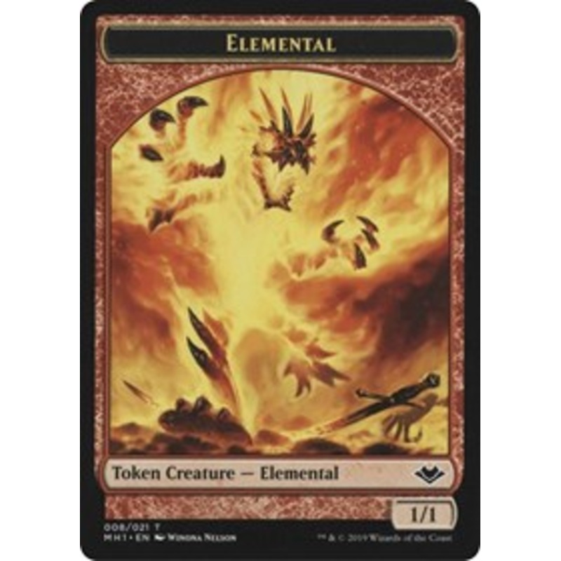 Elemental (008) // Wrenn and Six Emblem (021) Double-Sided Token [Modern Horizons Tokens]