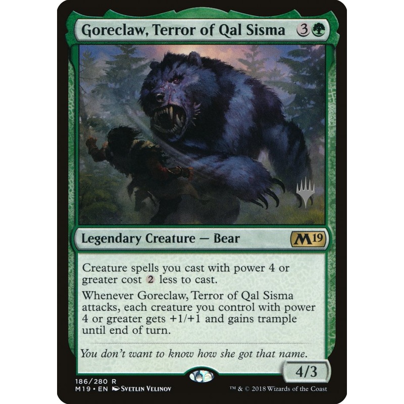 Goreclaw, Terror of Qal Sisma (Promo Pack) [Core Set 2019 Promos]
