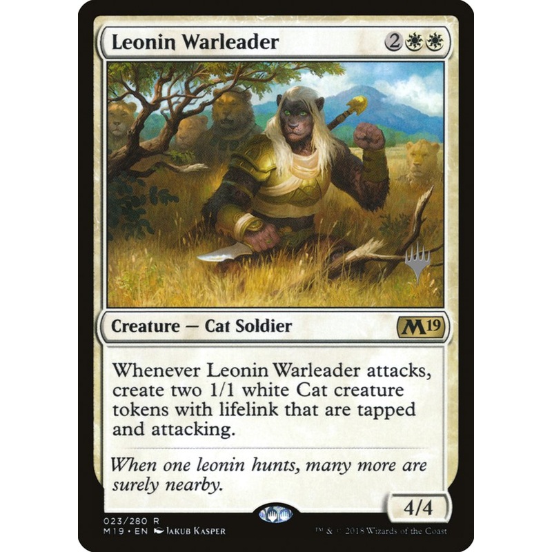 Leonin Warleader (Promo Pack) [Core Set 2019 Promos]