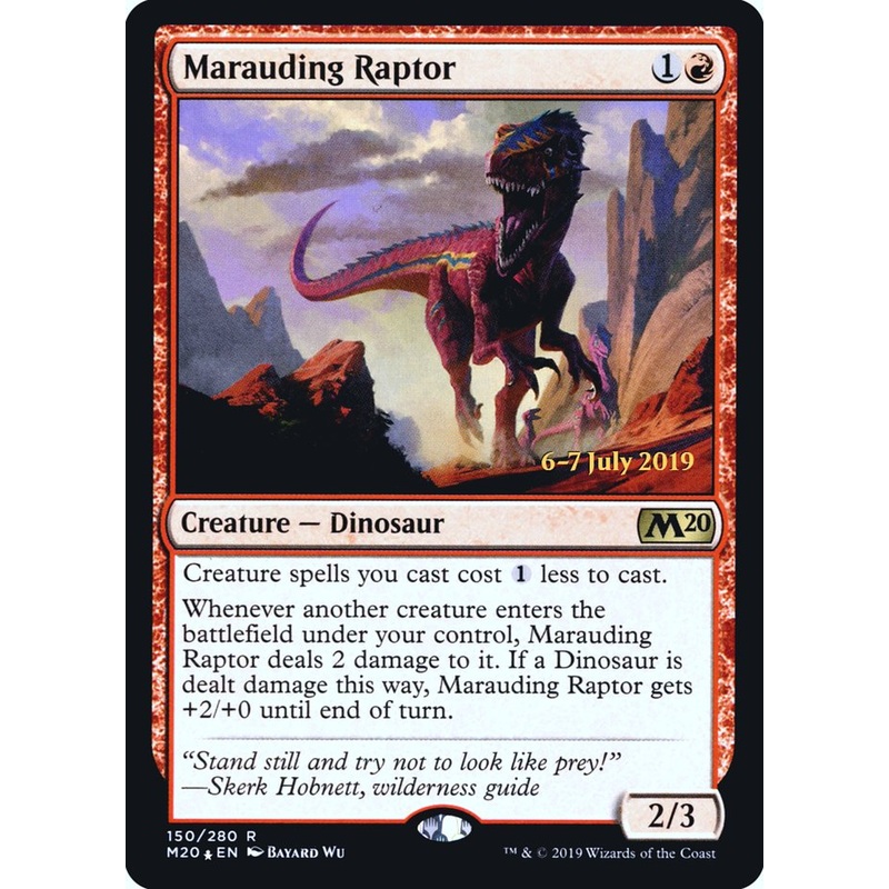 Marauding Raptor [Core Set 2020 Prerelease Promos]