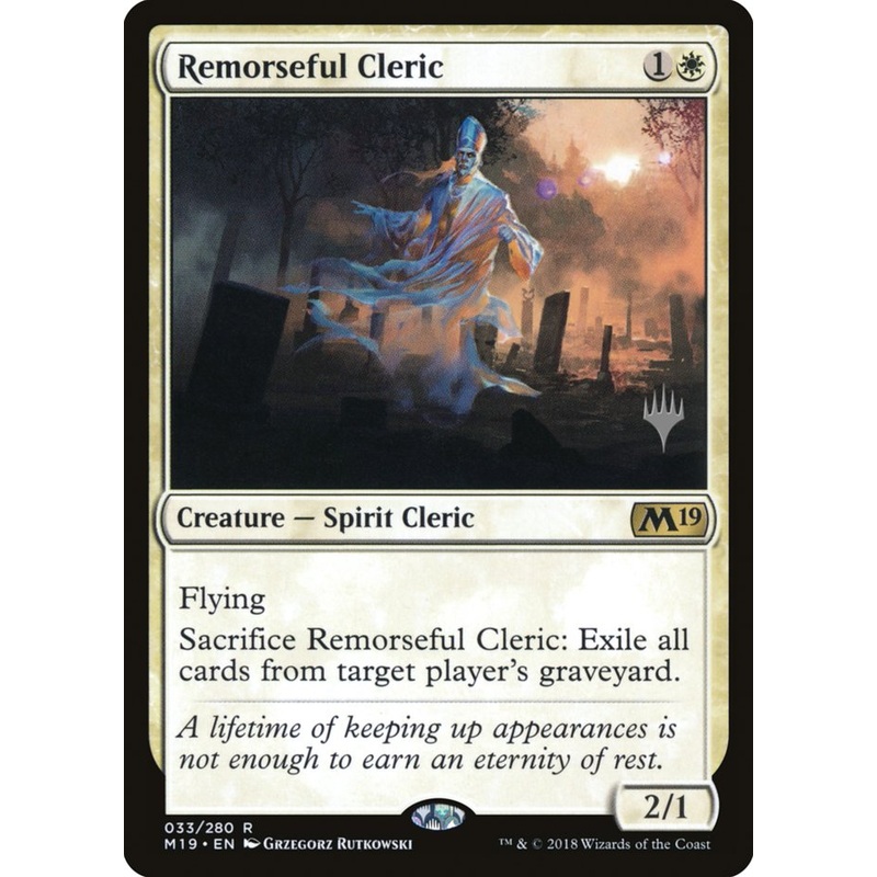 Remorseful Cleric (Promo Pack) [Core Set 2019 Promos]