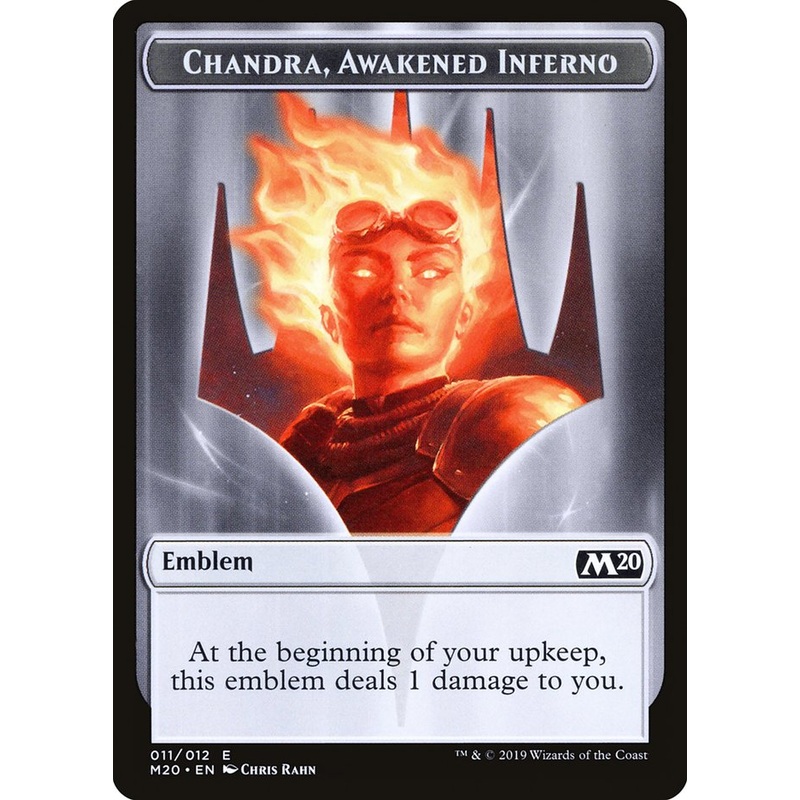 Chandra, Awakened Inferno Emblem [Core Set 2020 Tokens]