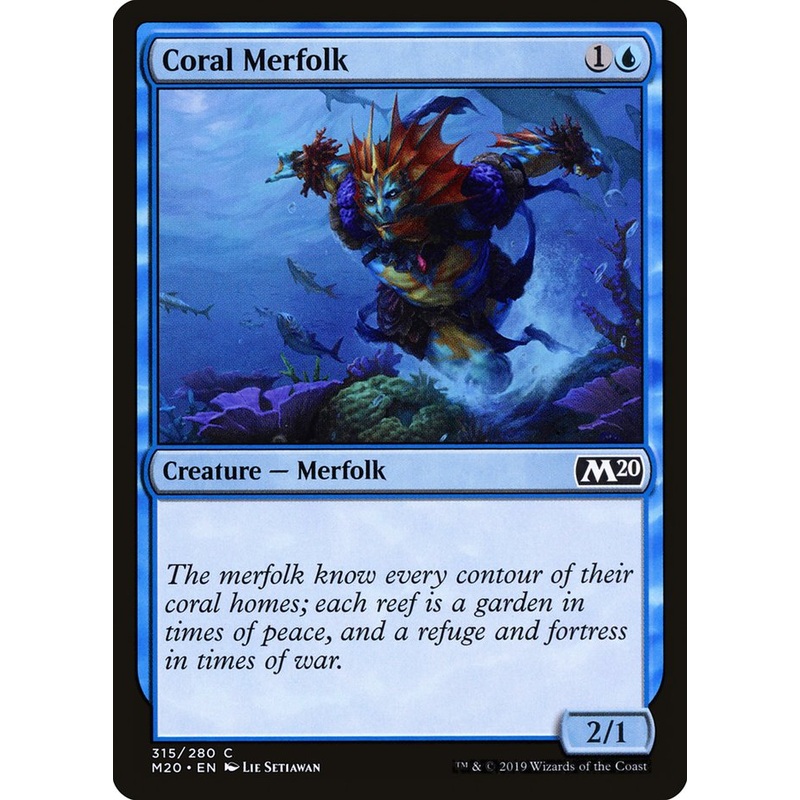Coral Merfolk [Core Set 2020]