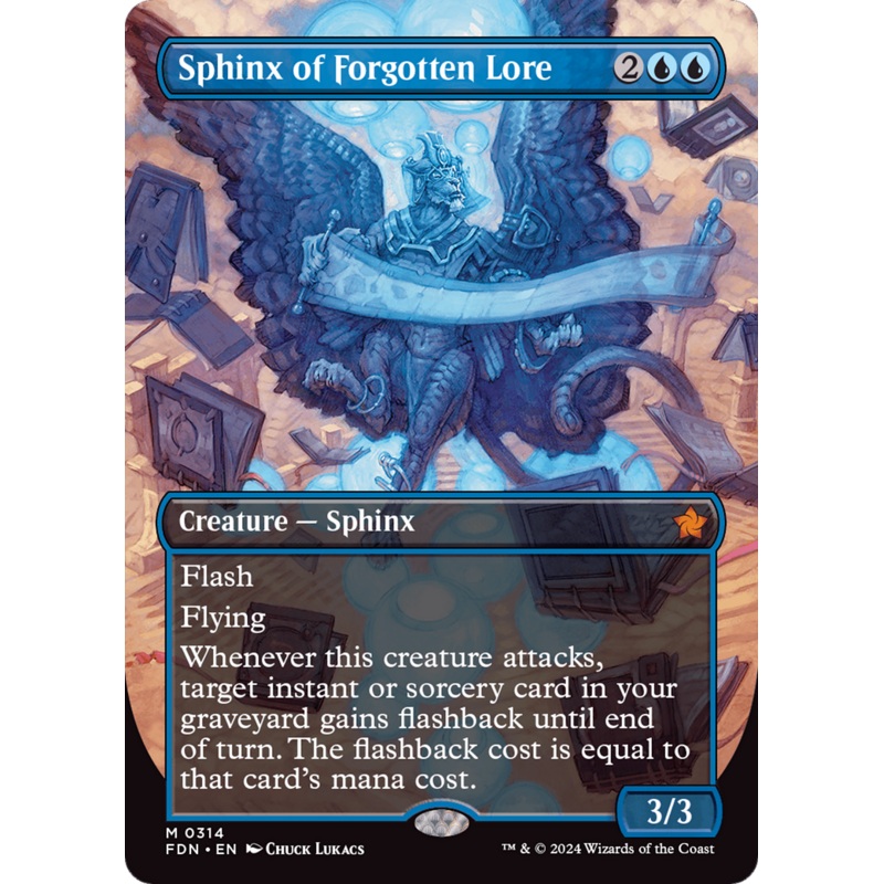 Sphinx of Forgotten Lore (Borderless) [Foundations]