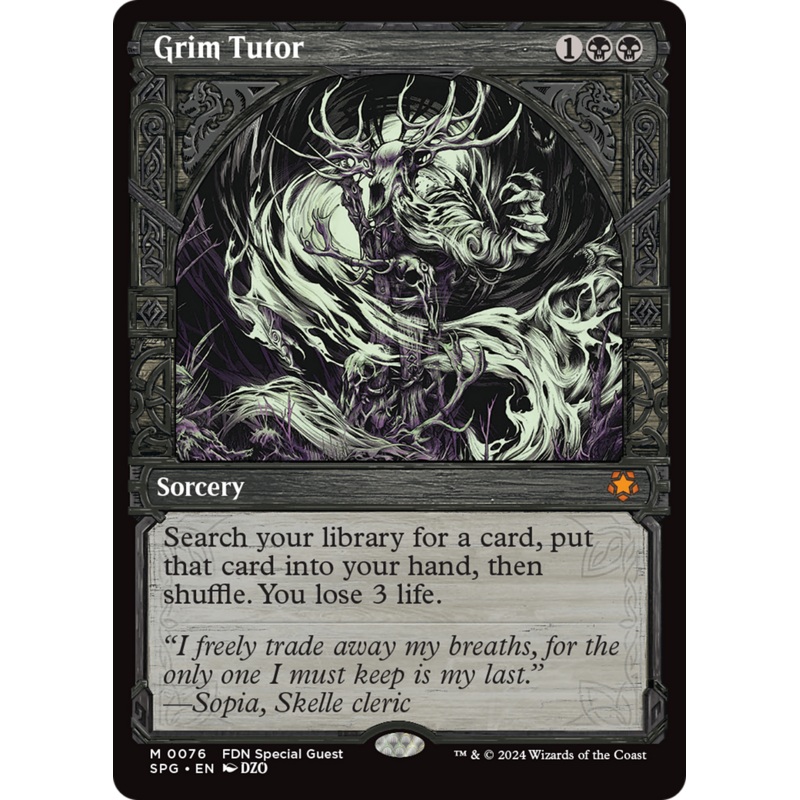 Grim Tutor (Showcase) [Foundations Special Guests]
