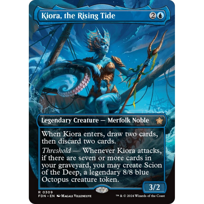 Kiora, the Rising Tide (Borderless) [Foundations]