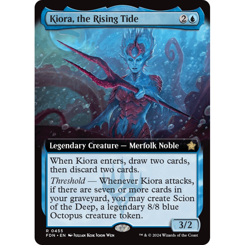 Kiora, the Rising Tide (Extended Art) [Foundations]