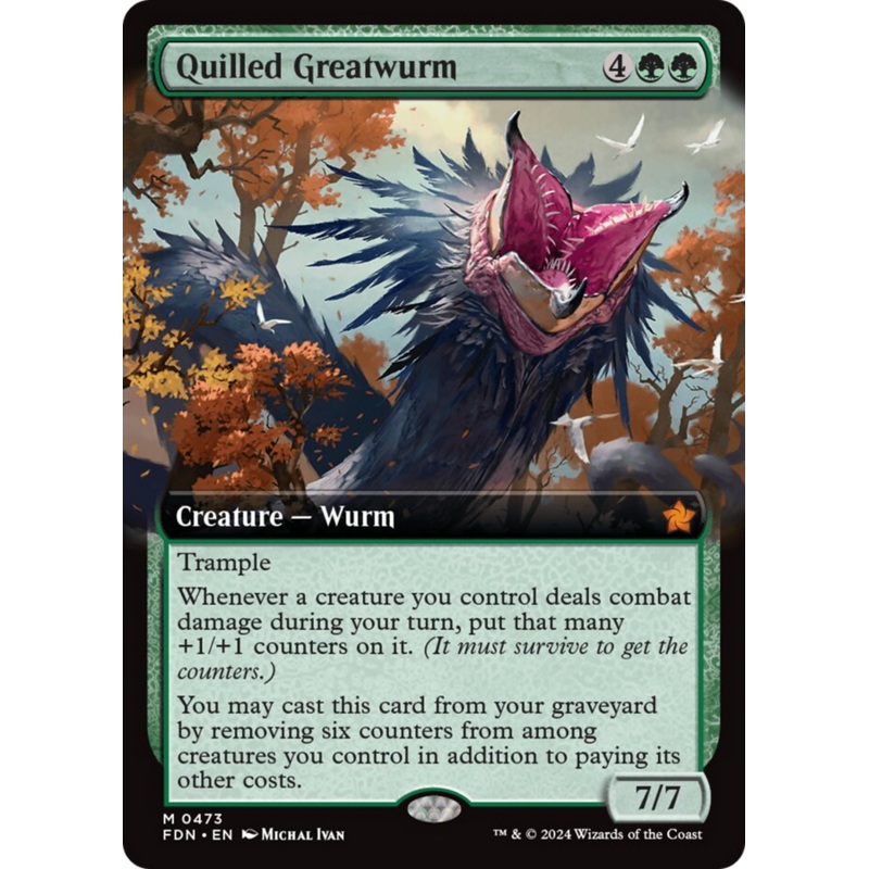 Quilled Greatwurm (Extended Art) [Foundations]