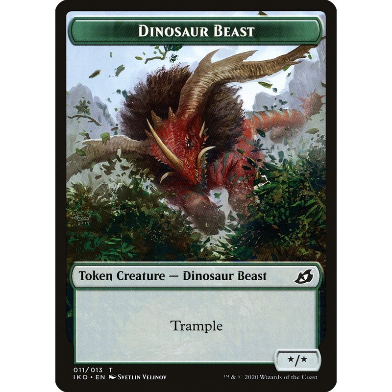 Dinosaur Beast Token [Ikoria: Lair of Behemoths Tokens]