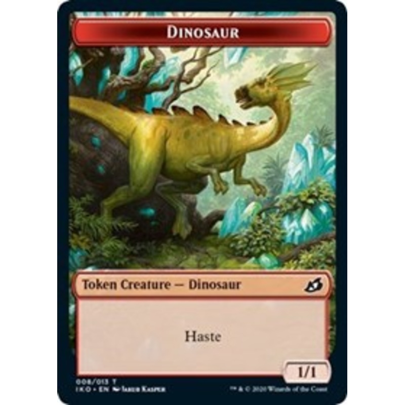 Dinosaur // Human Soldier (004) Double-Sided Token [Ikoria: Lair of Behemoths Tokens]