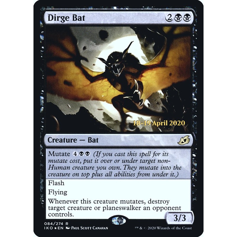 Dirge Bat [Ikoria: Lair of Behemoths Prerelease Promos]