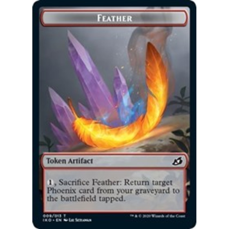 Feather // Human Soldier (003) Double-Sided Token [Ikoria: Lair of Behemoths Tokens]