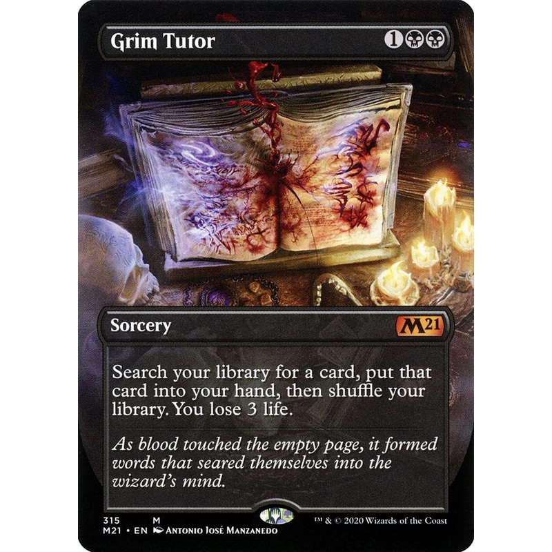Grim Tutor (Borderless Alternate Art) [Core Set 2021]