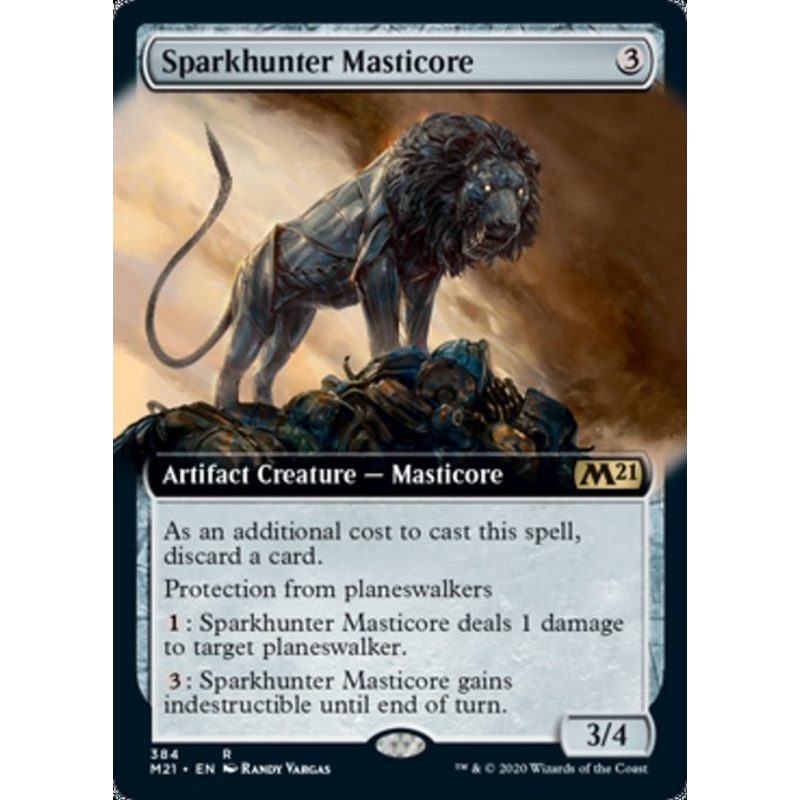 Sparkhunter Masticore (Extended Art) [Core Set 2021]