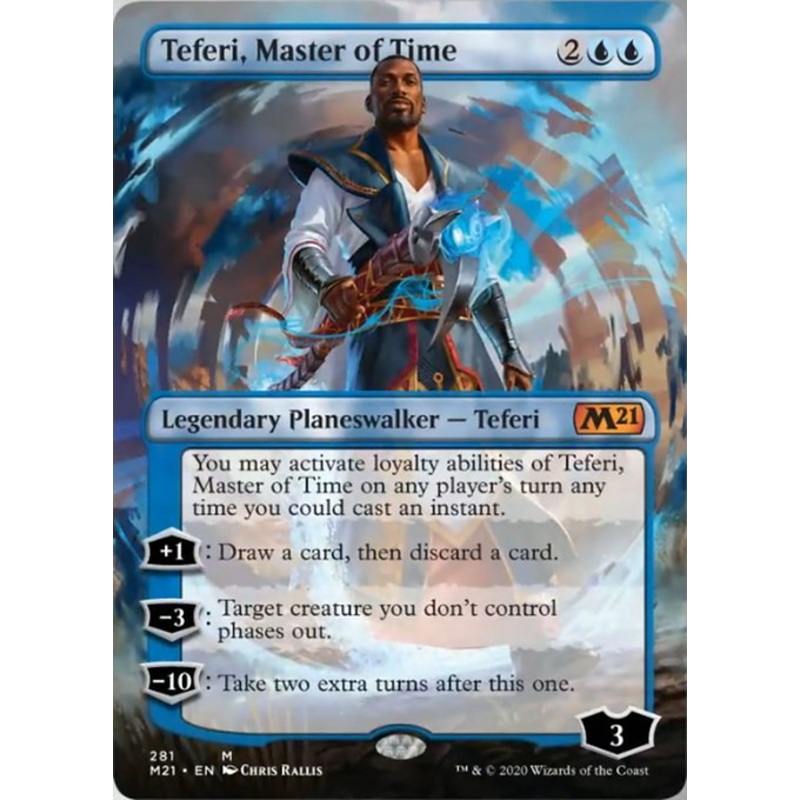 Teferi, Master of Time (Borderless) [Core Set 2021]