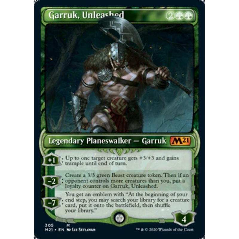 Garruk, Unleashed (Showcase) [Core Set 2021]