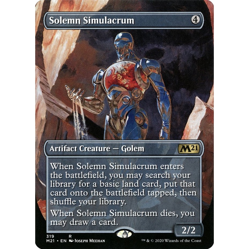 Solemn Simulacrum (Borderless Alternate Art) [Core Set 2021]